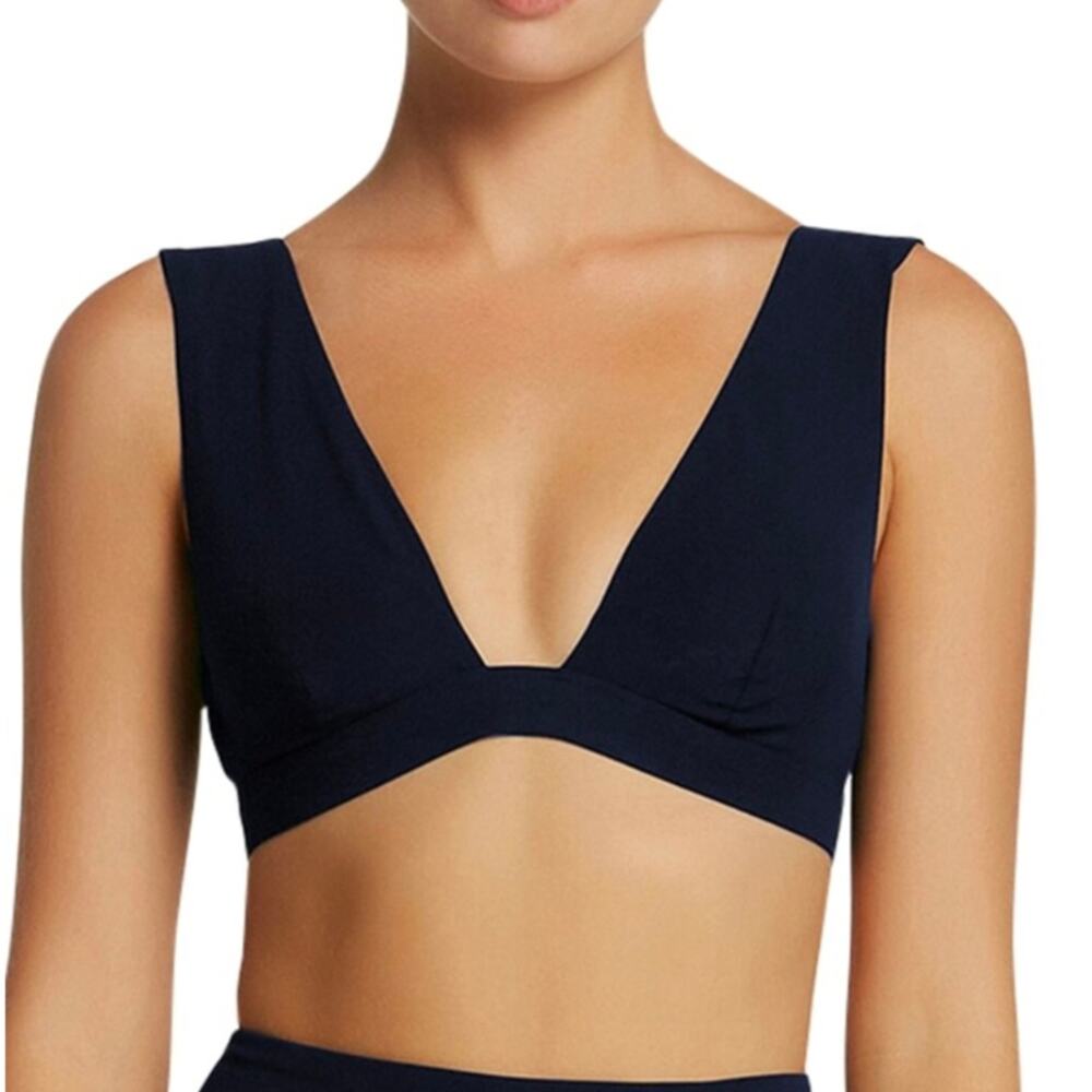 Jets Australia Jetset Plunge Black Women's Bikini Top Size 6